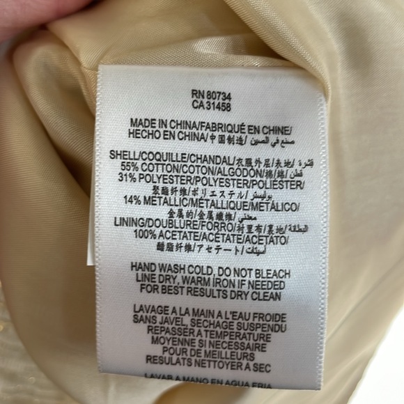 Max and Cleo | Strapless Champagne Gold Dress with Pockets - size 10 - Picture 9 of 9